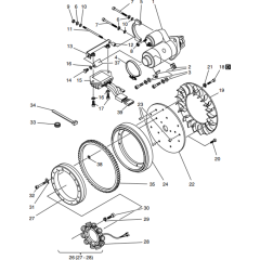 Starter, Altenator Assembly for Hatz 1B30 Engine