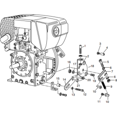 Speed Control for Bowdencable Assembly for Hatz 1B30 Engine