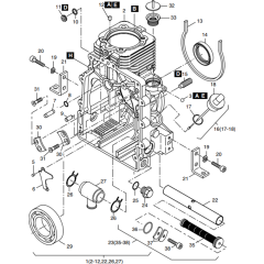 Crankcase Assembly for Hatz 1B30 Engine