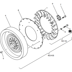 Blower, Flywheel Assembly for Hatz 1B40 Engines