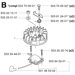 Ignition System Assembly for Husqvarna 225 H60 Hedge Trimmers