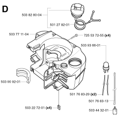 Crankcase Assembly for Husqvarna 225 H60 Hedge Trimmers