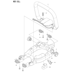 Handle Assembly for Husqvarna 226 HD60 S Hedge Trimmers
