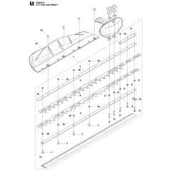 Cutting Equipment Assembly for Husqvarna 226 HS75 S Hedge Trimmers