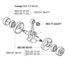 Crankshaft for Husqvarna 227 LD Trimmer/ Edgers