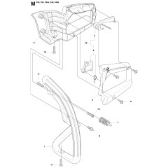 Handle & Controls Assembly for Husqvarna 230 Chainsaw