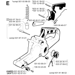 Fuel Tank Assembly for Husqvarna 242 Chainsaws