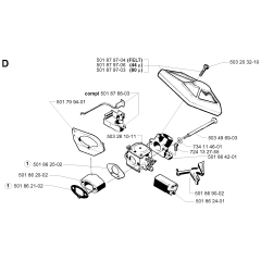 Carburetor & Air Filter Assembly for Husqvarna 254 Chainsaws