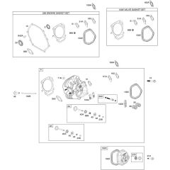 Cylinder Head Assembly for Briggs and Stratton Model No.25T237-0045-F1 Horizontal Shaft Engine