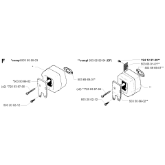 Muffler Assembly for Husqvarna 262xp Chainsaws