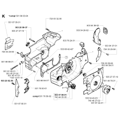 Crankcase Assembly for Husqvarna 262xp Chainsaws