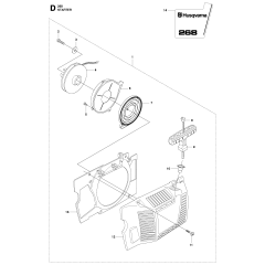 Starter Assembly for Husqvarna 268 Chainsaws