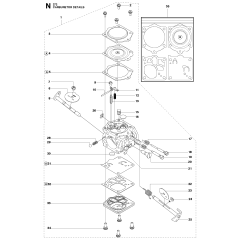 Carburetor Details Assembly for Husqvarna 272xp Chainsaw