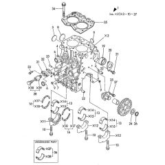 Cylinder Block Assembly for Yanmar 2TN66E-YL Engine