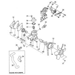 Cooling Water System Assembly for Yanmar 2TN66E-YL Engine