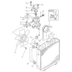 Cooling Water System Assembly for Yanmar 2TN66L-UTBA Engine