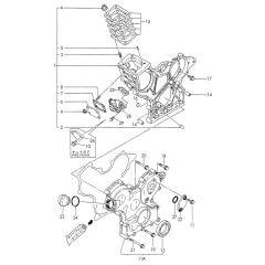 Gear Housing Assembly for Yanmar 2TN66L-UTBA Engine