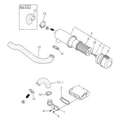 Suction Manifold, Air Cleaner Assembly for Yanmar 2TN66L-UTBA Engine