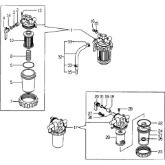 Filterset Takeuchi TB 108 Motor Yanmar 2 TNE 68 Filter 