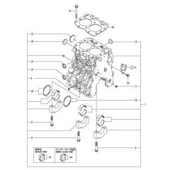 Cylinder Block Assembly for Yanmar 2TNV66-DMC Engine