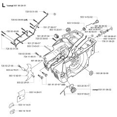 Crankcase Assembly For Husqvarna 3120 Chainsaw