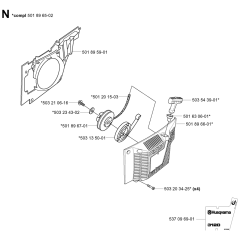 Starter Assembly For Husqvarna 3120 Chainsaw