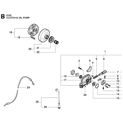 Clutch & Oil Pump Assembly For Husqvarna 3120XP Chainsaw