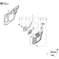 Starter Assembly For Husqvarna 3120XP Chainsaw