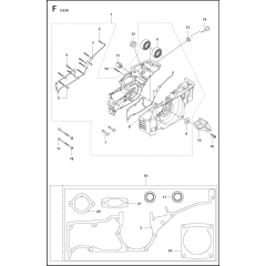 Crankcase Assembly for Husqvarna 3122k Disc Cutters