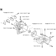 Crankcase Assembly for Husqvarna 325 HDA55 X-Series Hedge Trimmers