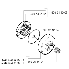 Clutch Assembly For Husqvarna 333 Chainsaw