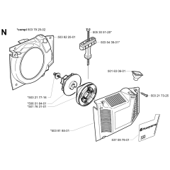 Starter Assembly For Husqvarna 333 Chainsaw