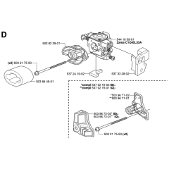 Carburetor & Air Filter Assembly For Husqvarna 334t Chainsaw