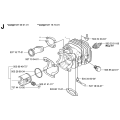 Cylinder Piston Assembly For Husqvarna 334t Chainsaw