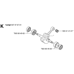 Crankshaft Assembly For Husqvarna 334t Chainsaw