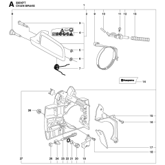 Chain Brake Assembly For Husqvarna 338XPt Chainsaw