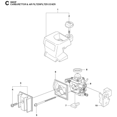 Carburetor & Air Filter Assembly For Husqvarna 339XP Chainsaw