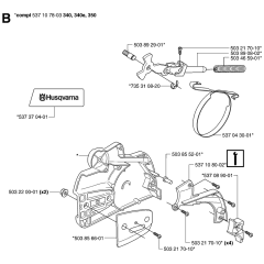 Chain Brake Assembly For Husqvarna 345e Chainsaw