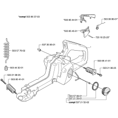 Fuel Tank Assembly For Husqvarna 345e Chainsaw
