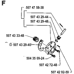 Clutch & Oil Pump Assembly For Husqvarna 35 Chainsaw