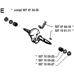 Crankshaft Assembly For Husqvarna 35 Chainsaw