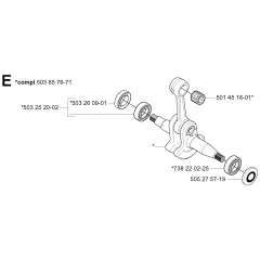 Crankshaft Assembly For Husqvarna 351 Chainsaw