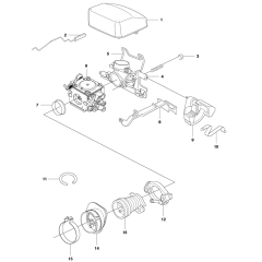 Carburetor & Air Filter Assembly For Husqvarna 353 Chainsaw