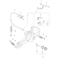 Handle & Controls Assembly For Husqvarna 353 Chainsaw
