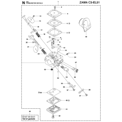 Carburetor Details Assembly For Husqvarna 353 Chainsaw