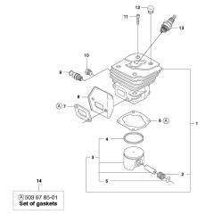 Cylinder Piston Assembly For Husqvarna 357XP Chainsaw