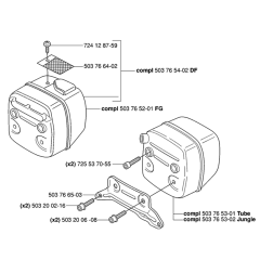Muffler Assembly For Husqvarna 362XP Chainsaw