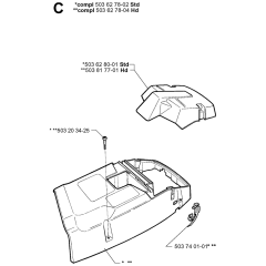 Cover Assembly For Husqvarna 371XP Chainsaw
