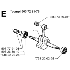 Crankshaft Assembly For Husqvarna 371XP Chainsaw