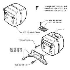 Muffler Assembly For Husqvarna 371XP Chainsaw